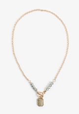 Genuine Stone Pendant Necklace, C605, small
