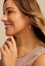 Silver Teardrop Hoop Earrings, SILVER, small