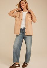 Washed Hooded Shacket, C1457, small