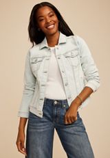 Light Wash Denim Jacket, C2806, small