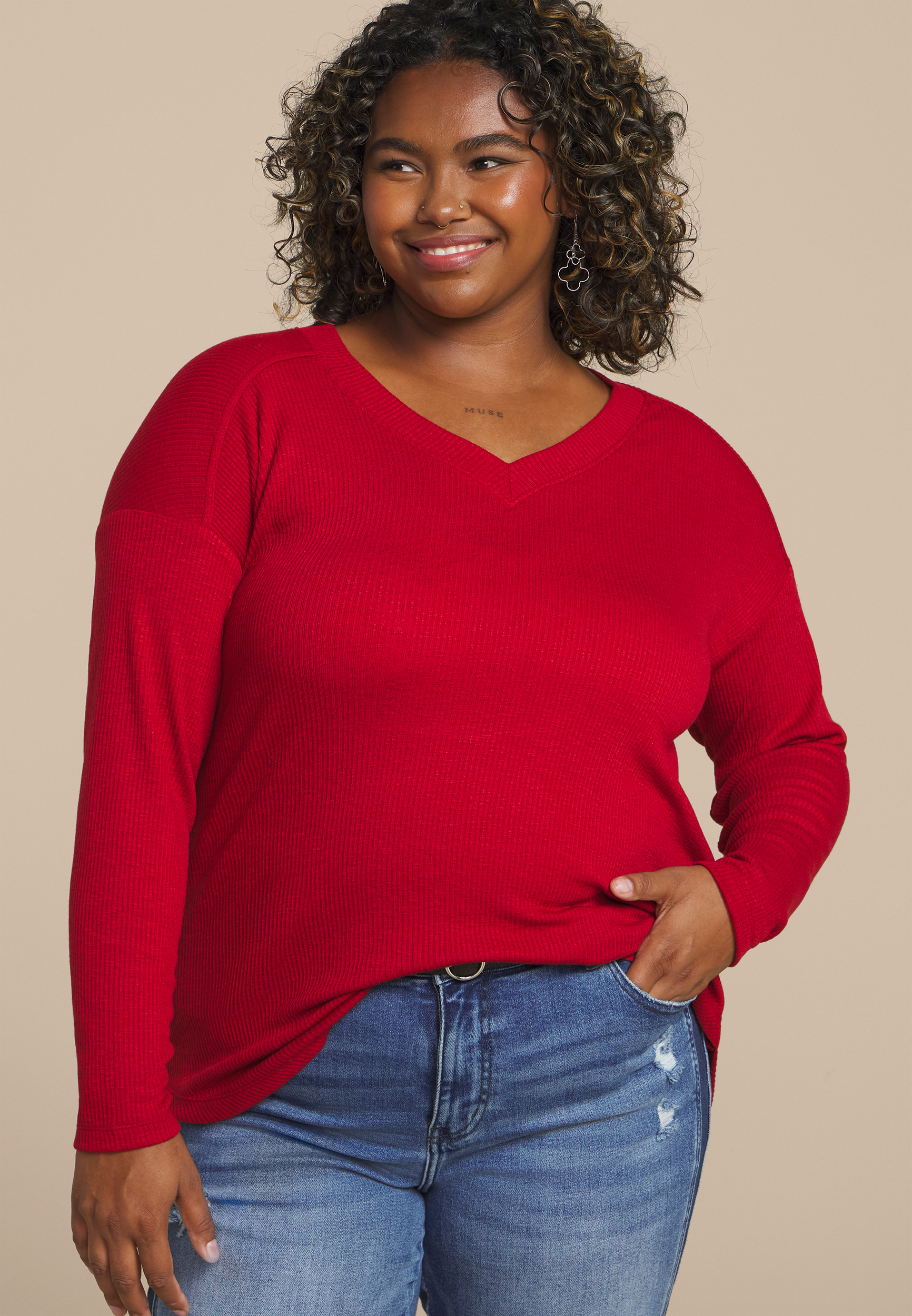 Plus Size 24/7 Berkley Long Sleeve Tee