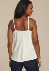 Satin V Neck Cami, C8232, small