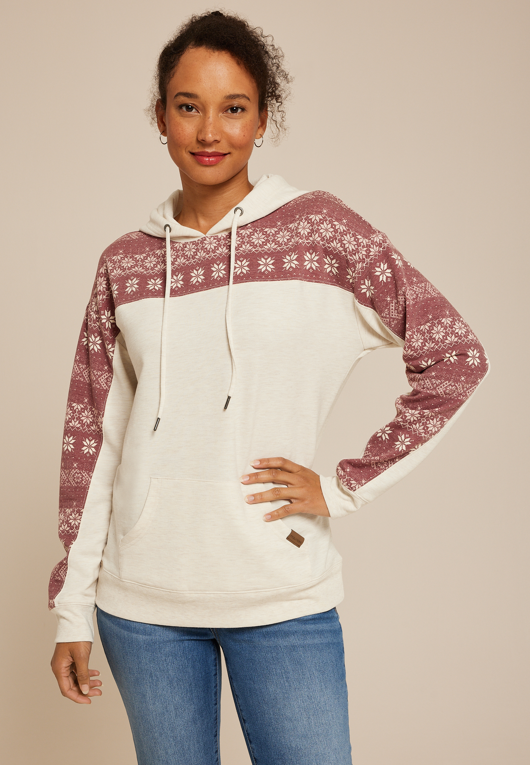 Homeward Fair Isle Sleeve Hoodie
