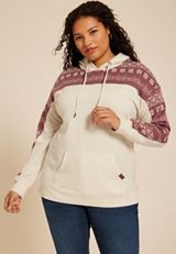 Plus Size Homeward Fair Isle Hoodie, , small