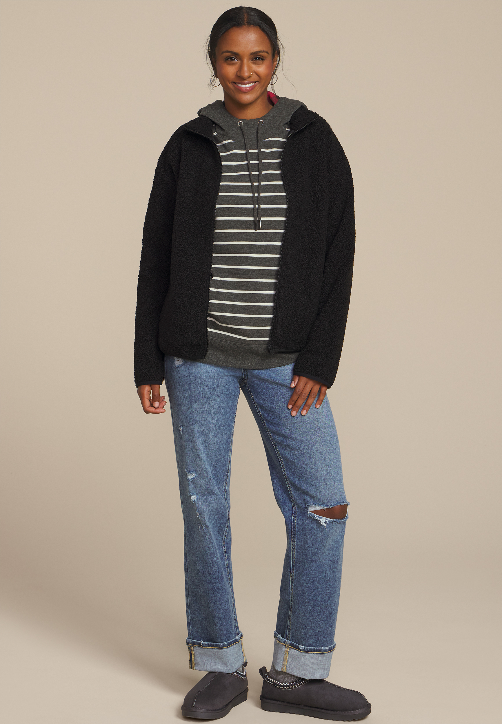 Homeward Striped Hoodie, , large
