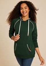 Green Homeward Whipstitch Hoodie, C1037, small