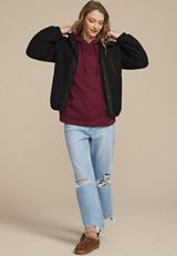 Homeward Knit Trim Hoodie, TAWNY PORT, small