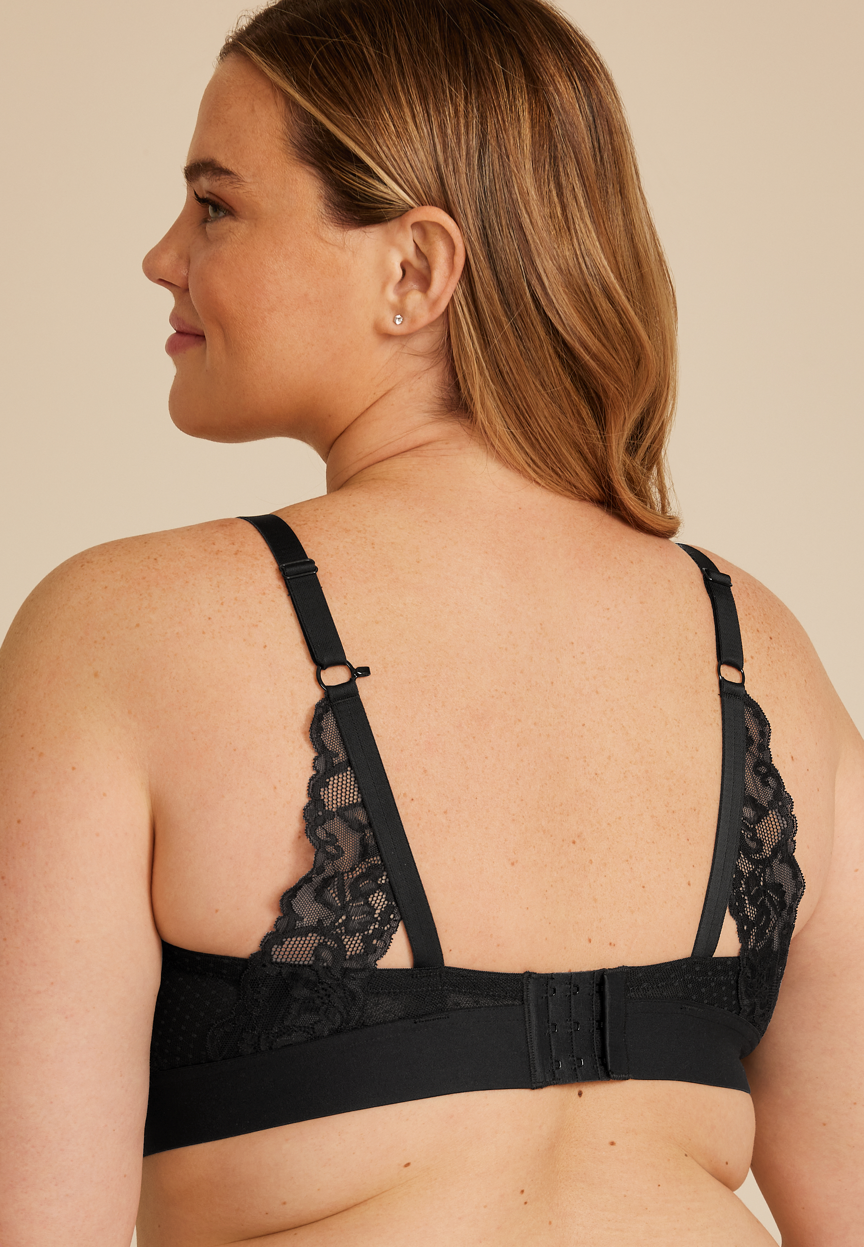 Vintage Lace V Neck Bralette, C106, large
