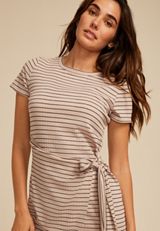 24/7 Striped Faux Wrap Mini Dress, C5883, small