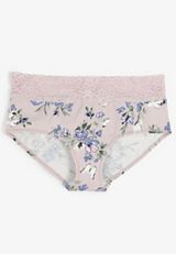 Simply Comfy Cotton Watercolor Floral Boybrief Panty, C8939, small