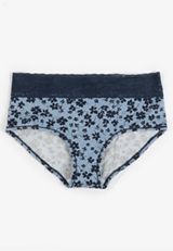 Simply Comfy Cotton Blue Floral Boybrief Panty, C8499, small