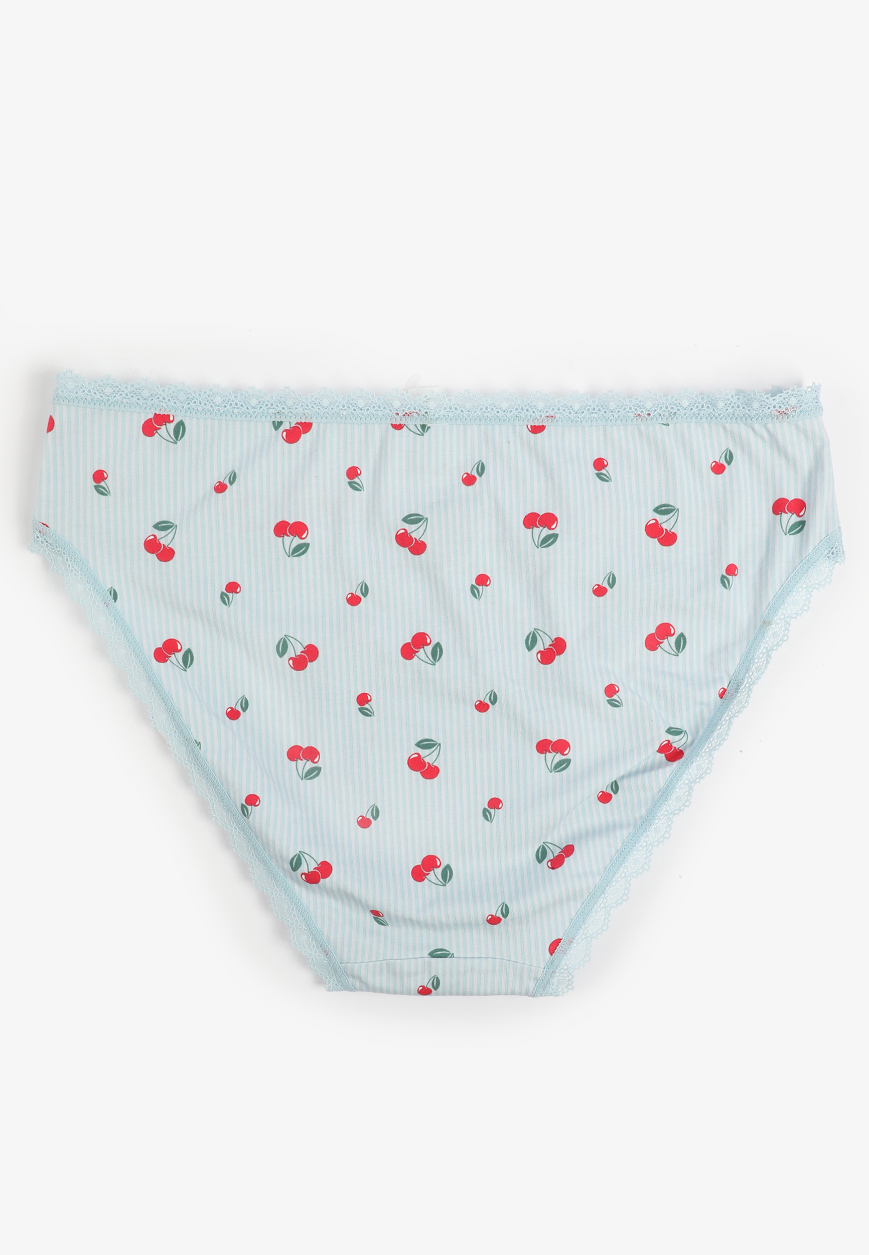 Simply Comfy Cherry Print Bikini Panty, BLUE COMBO, large