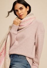 Brushed Waffle Tunic Sweatshirt, C6578, small