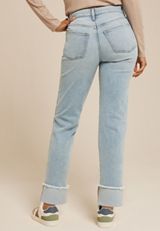 m jeans by maurices&trade; High Rise Relaxed Straight Frayed Hem Ankle Jean, C3337, small