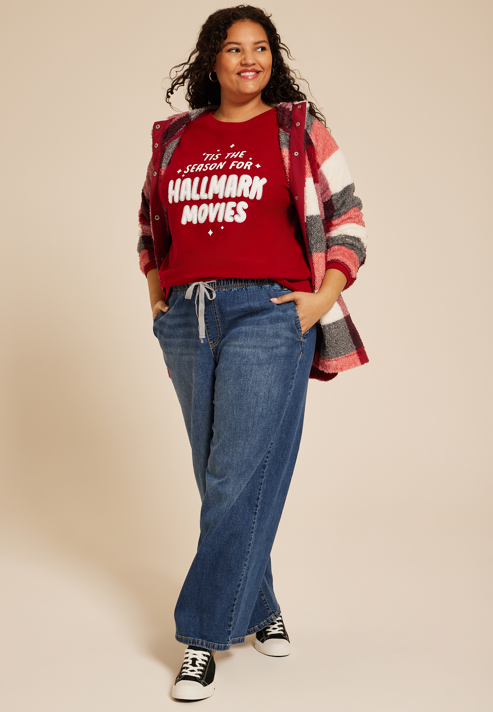 Plus Size Hallmark Movies Relaxed Fit Sweatshirt, , large