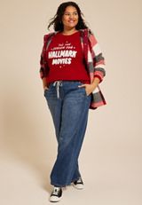 Plus Size Hallmark Movies Relaxed Fit Sweatshirt, , small
