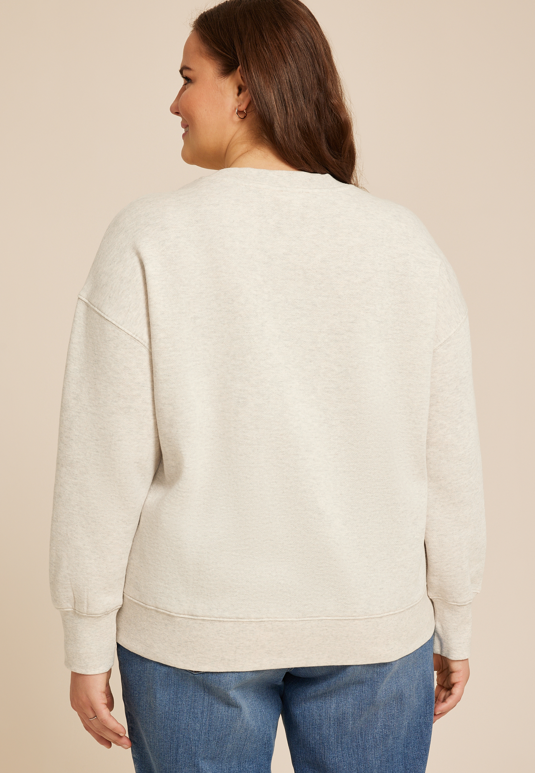Plus Size Hot Cocoa Weather Relaxed Fit Sweatshirt, C3363, large