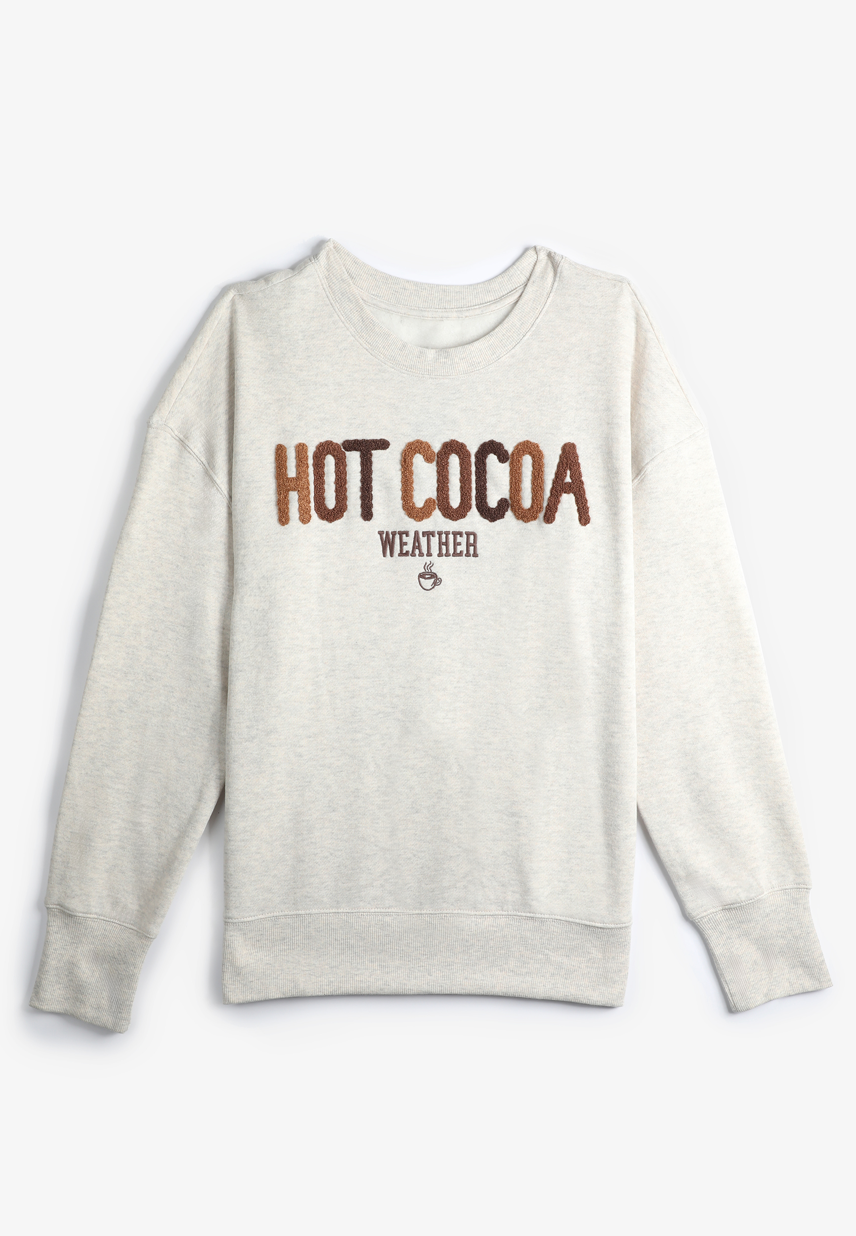 Plus Size Hot Cocoa Weather Relaxed Fit Sweatshirt, C3363, large