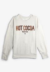Plus Size Hot Cocoa Weather Relaxed Fit Sweatshirt, C3363, small