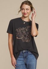 Music is Medicine Oversized Fit Graphic Tee, C106, small