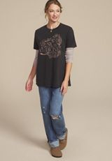 Music is Medicine Oversized Fit Graphic Tee, C106, small