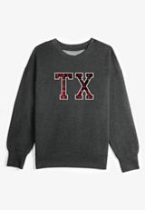 Plus Size State Plaid Crew Neck Sweatshirt, , small