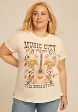 Plus Size Music City Classic Fit Graphic Tee, C2789, small