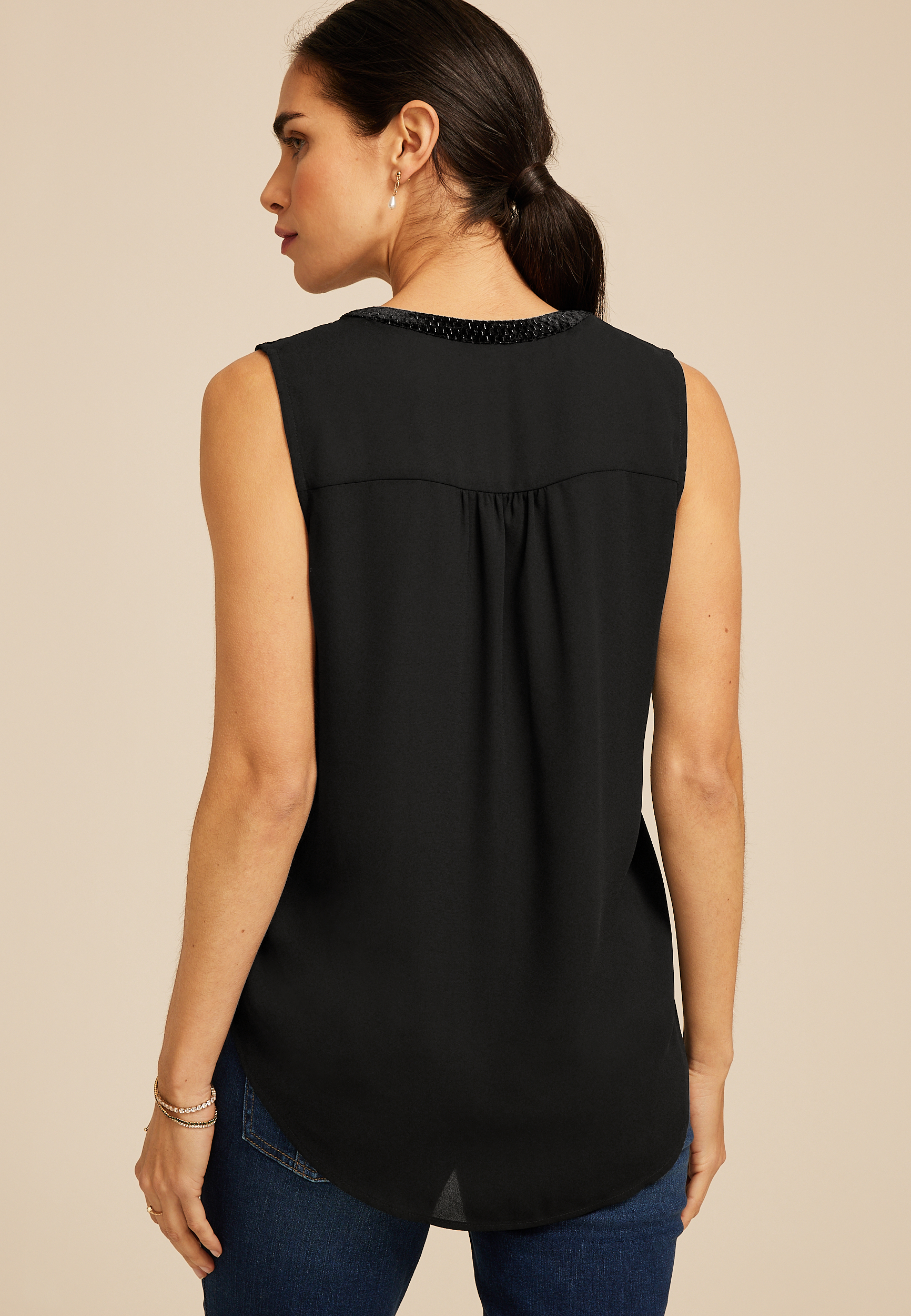 Atwood Velvet Shimmer Tank Top, , large