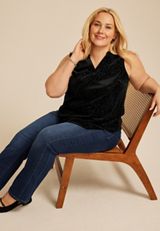 Plus Size Atwood Velvet Shimmer Tank Top, , small
