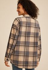 Wilder Fleece Shacket, TAUPE HEATHER COMBO, small
