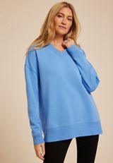 Willowsoft Relaxed Fit Sweatshirt, PROVENCE BLUE, small