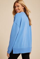 Willowsoft Relaxed Fit Sweatshirt, PROVENCE BLUE, small
