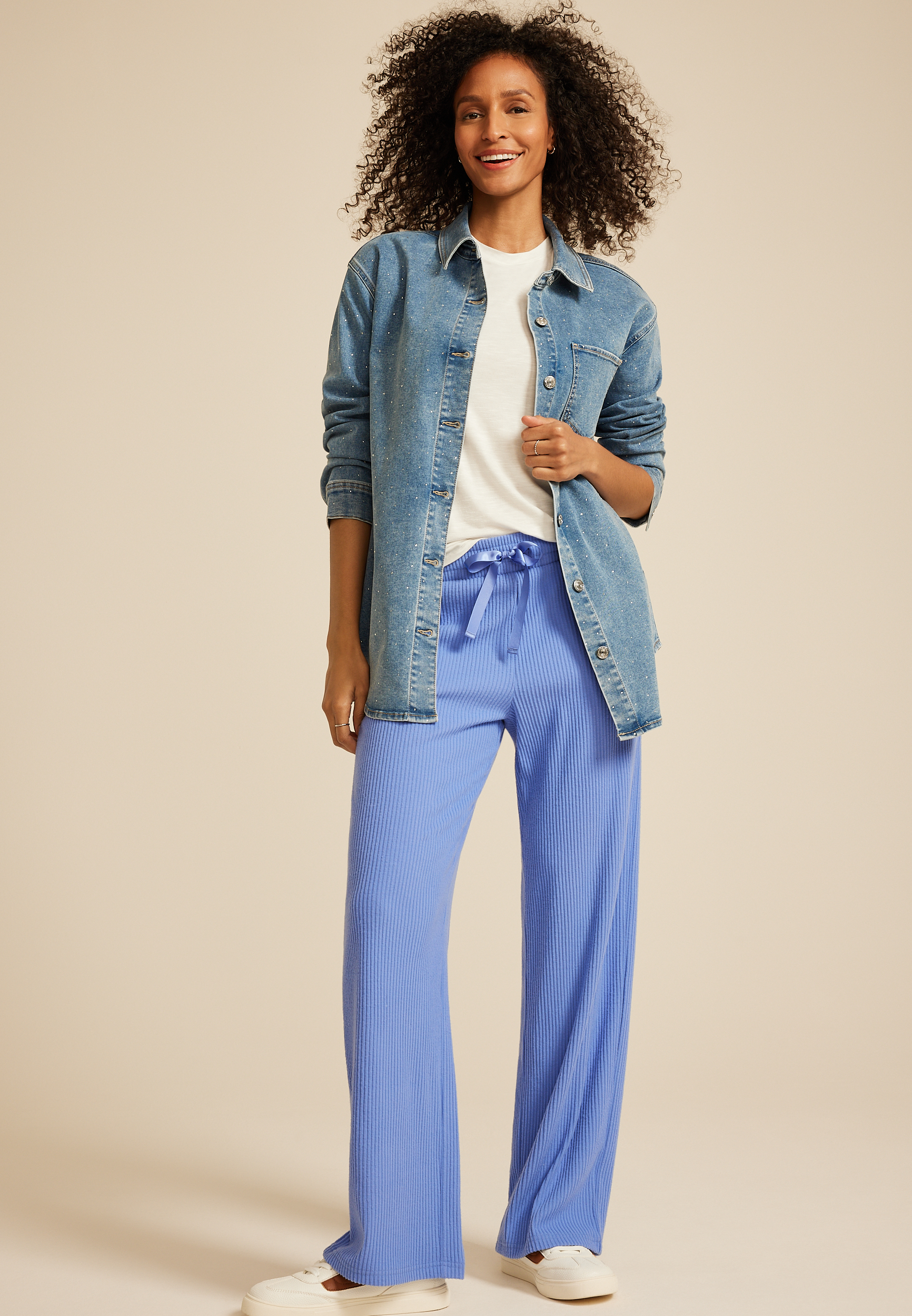 Cozy Ribbed Knit Wide Leg