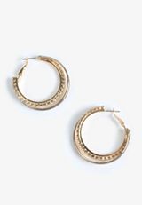 Intertwined Sparkle Hoop Earrings, C5967, small