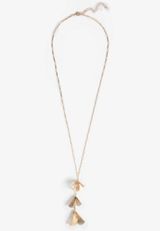 Gold Dimensional Petal Necklace, GOLD, small