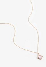 Amethyst Stone Dainty Necklace, PINK, small