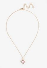 Amethyst Stone Dainty Necklace, PINK, small
