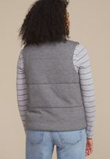 Cable Knit Puffer Vest, , small