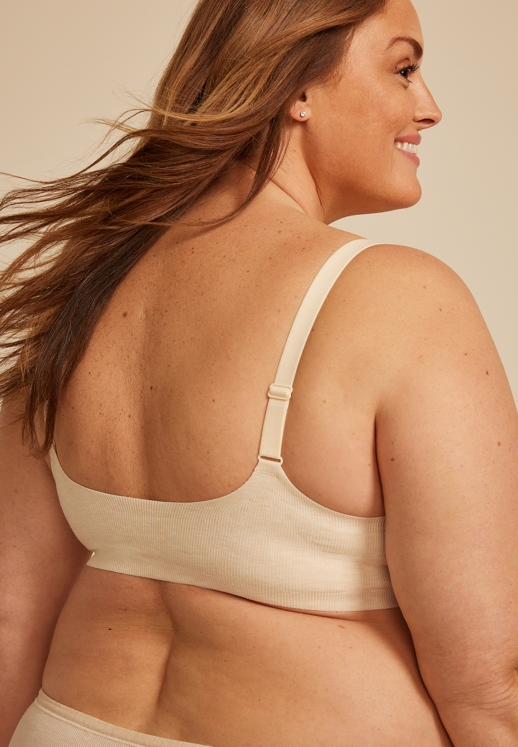 Invisibliss Heathered MicroRib Bralette, C2445, large