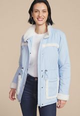 Sherpa Trim Puffer Jacket, , small