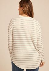 Plus Size 24/7 Berkley Striped Long Sleeve Tee, C6251, small