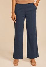 Denim Bengaline Wide Leg Pant, C1187, small