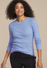 24/7 Ada Ribbed Long Sleeve Tee, C3967, small