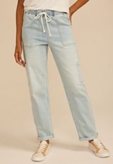m jeans by maurices&trade; Light Soft Knit High Rise Rolled Hem Jogger, C2806, small
