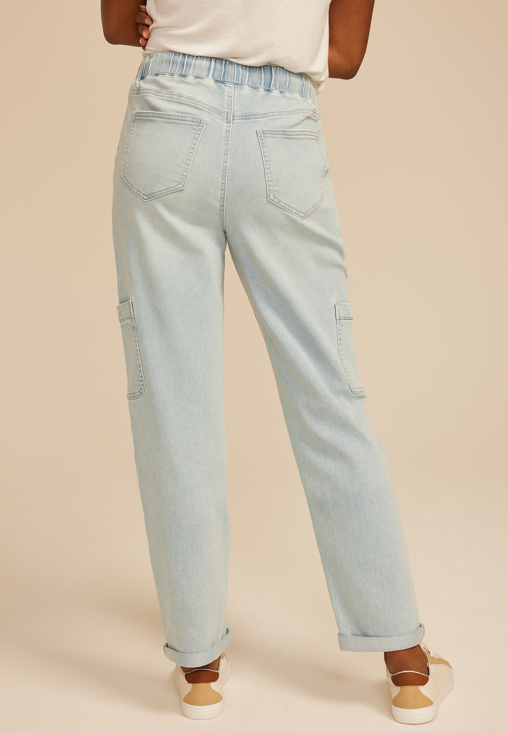 m jeans by maurices&trade; Light Soft Knit High Rise Rolled Hem Jogger, C2806, large