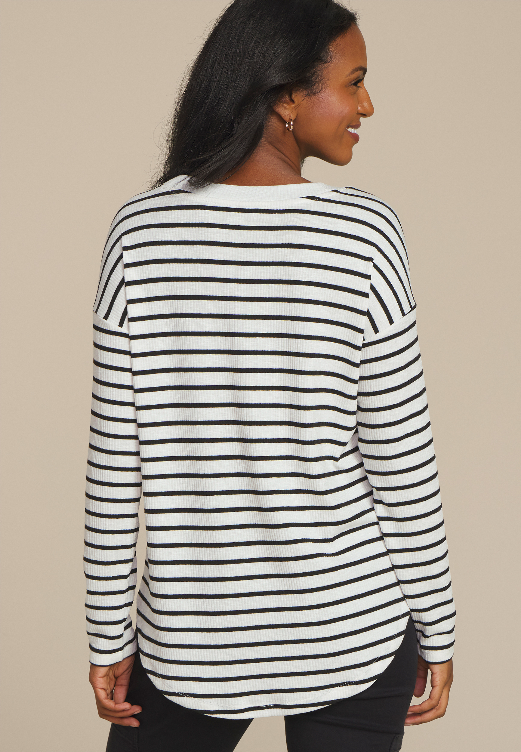 24/7 Berkley Striped Long Sleeve Tee, C1756, large