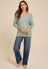24/7 Dakota Diagonal Seam Long Sleeve Tee, ICED SPRUCE, small