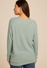 24/7 Dakota Diagonal Seam Long Sleeve Tee, ICED SPRUCE, small