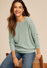 24/7 Dakota Diagonal Seam Long Sleeve Tee, ICED SPRUCE, small