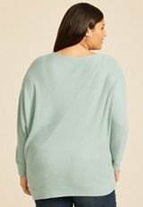 Plus Size 24/7 Dakota Diagonal Seam Long Sleeve Tee, C9826, small